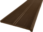Композитная ступень Darvolex коричневый (полнотелая) 320*20*4000 мм